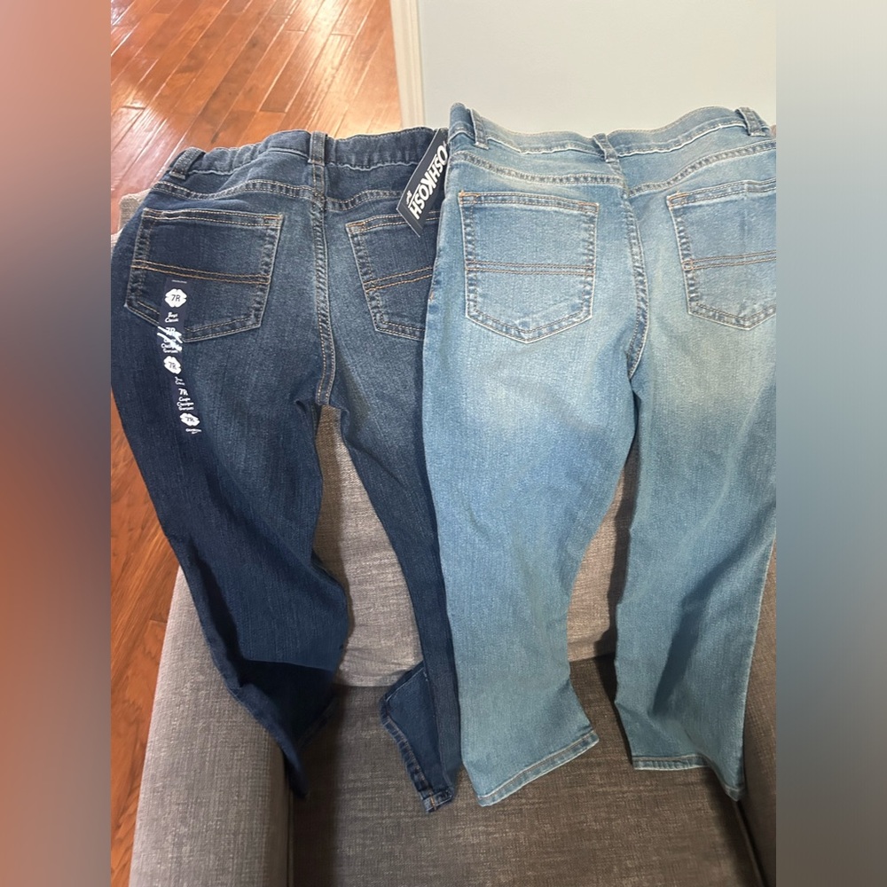 OshKosh Bgosh boys size 7R jeans, 2 pairs, classic fit
